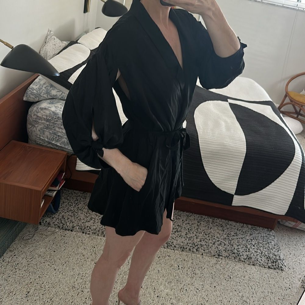 Lotus Eater Greece black mini dress small s
